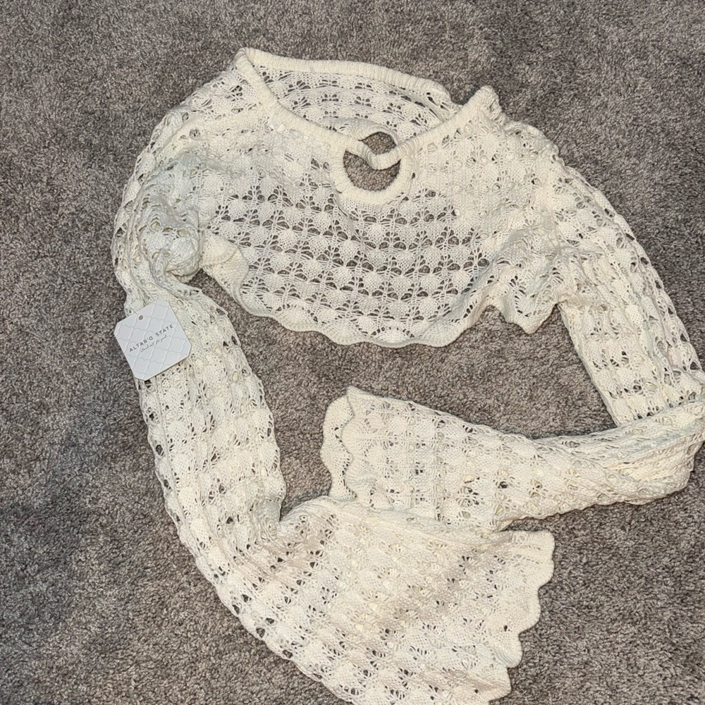 Altar'd State Cream Knit Top